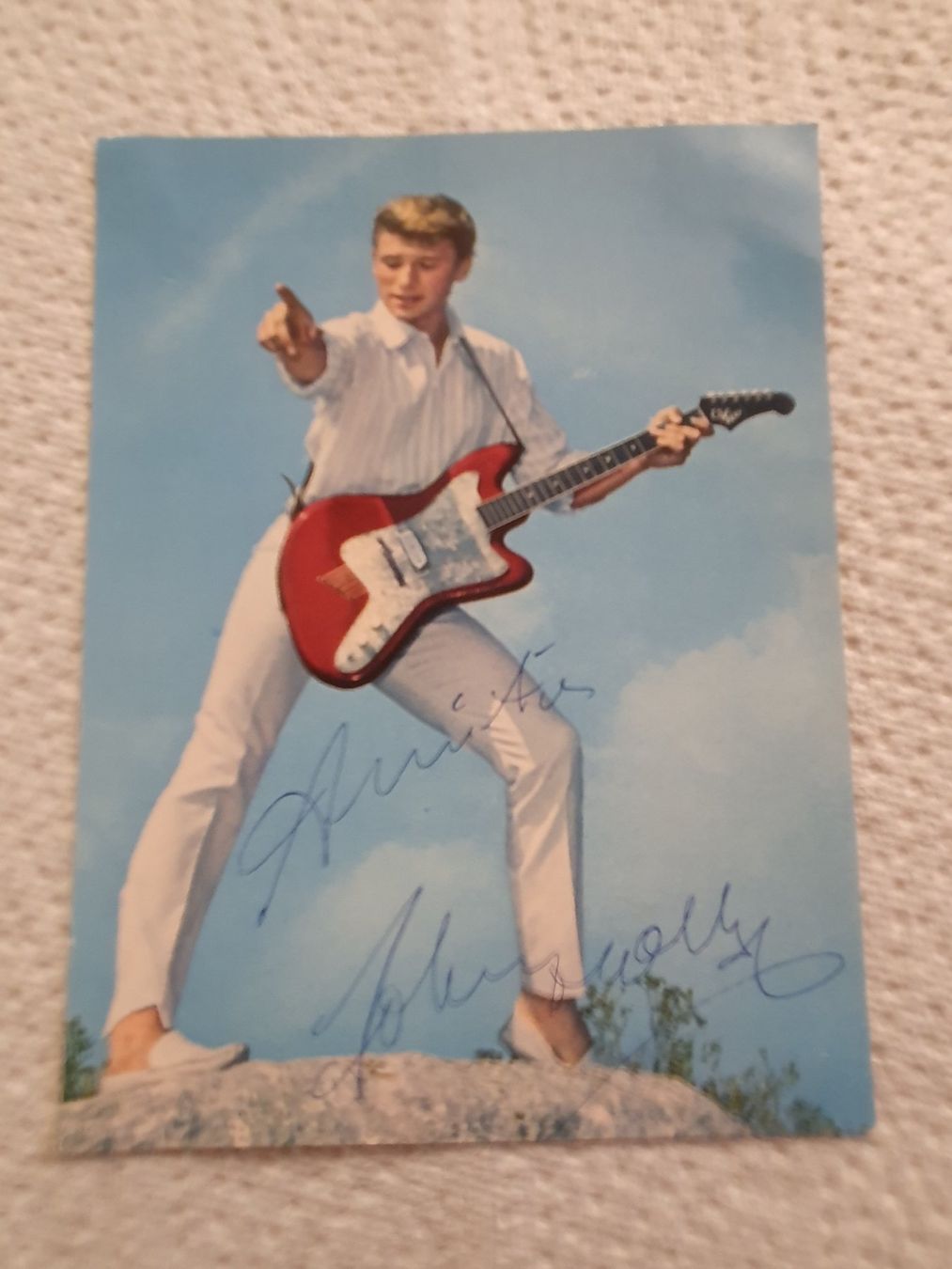 Autografi: Autographe Johnny hallyday – Usato da Belmont-Lausanne venduto da MikeC