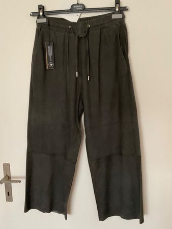 OAKWOOD Leder Hose Gr M Anthrazit NEU NP 350
