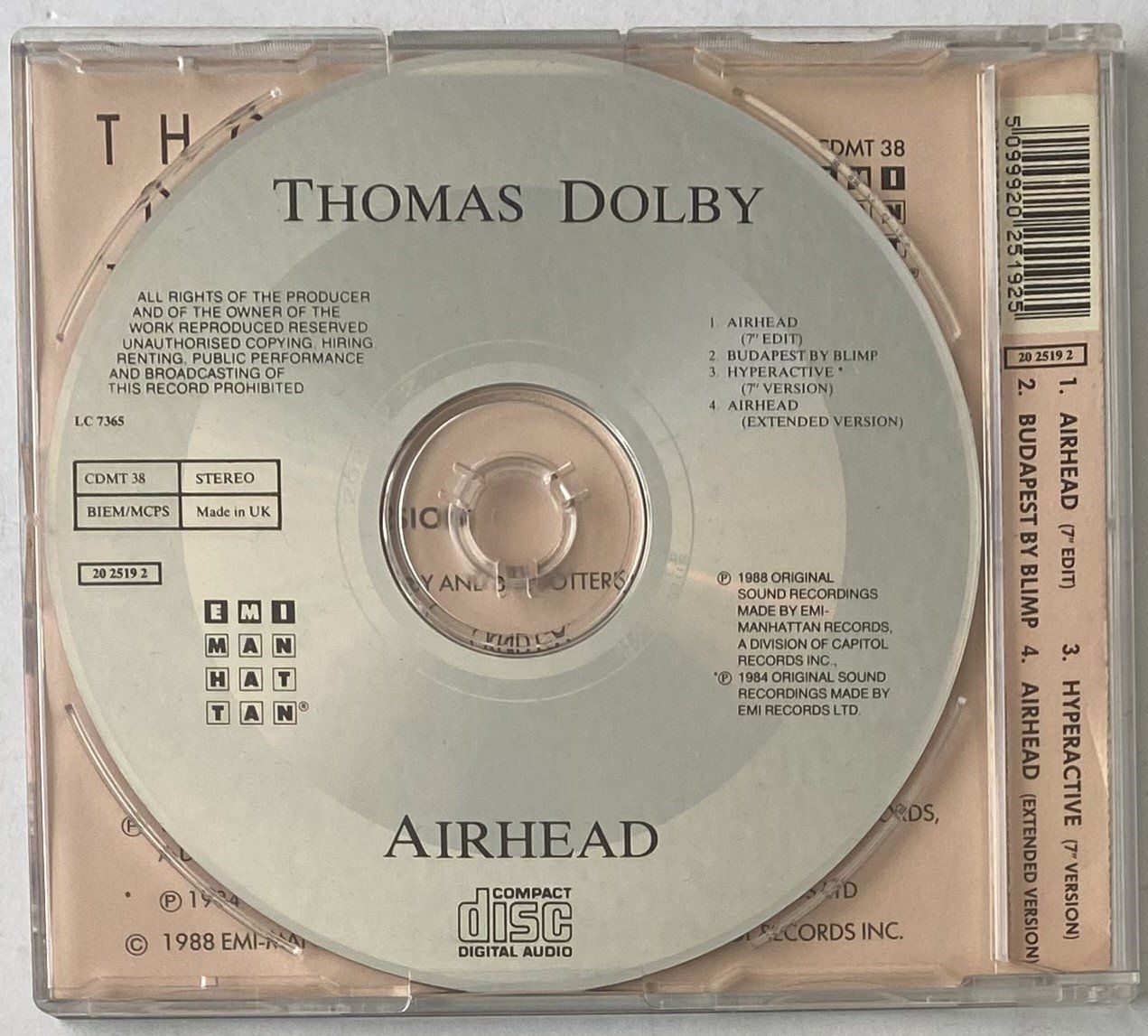 CD: Thomas Dolby, Airhead – Usato da Flums venduto da Asquillo 1