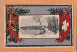 Bonfol (JU) - carte gaufrée - Vue générale - 1917
