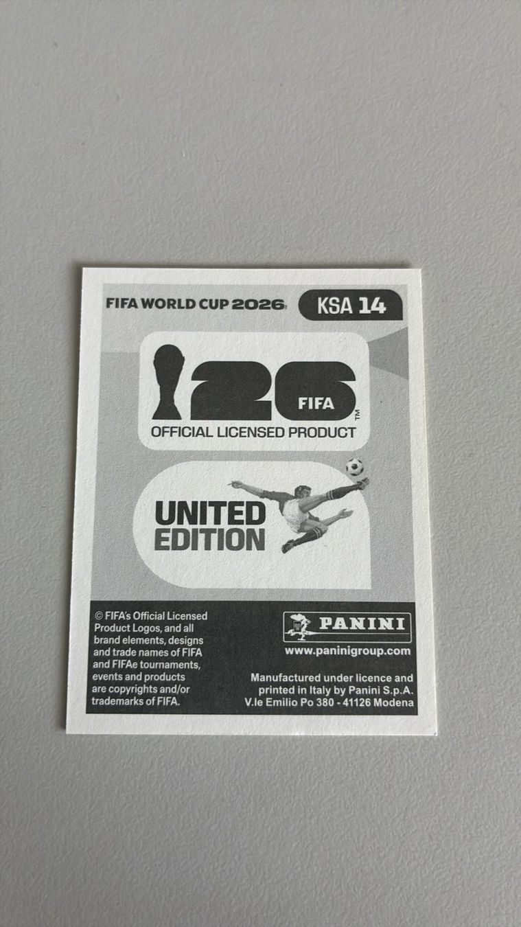 Panini Carte collezionabili: Carte panini 2026 - KSA 14 – Nuovo (secondo la descrizione) da La Neuveville venduto da Ibo2300 1