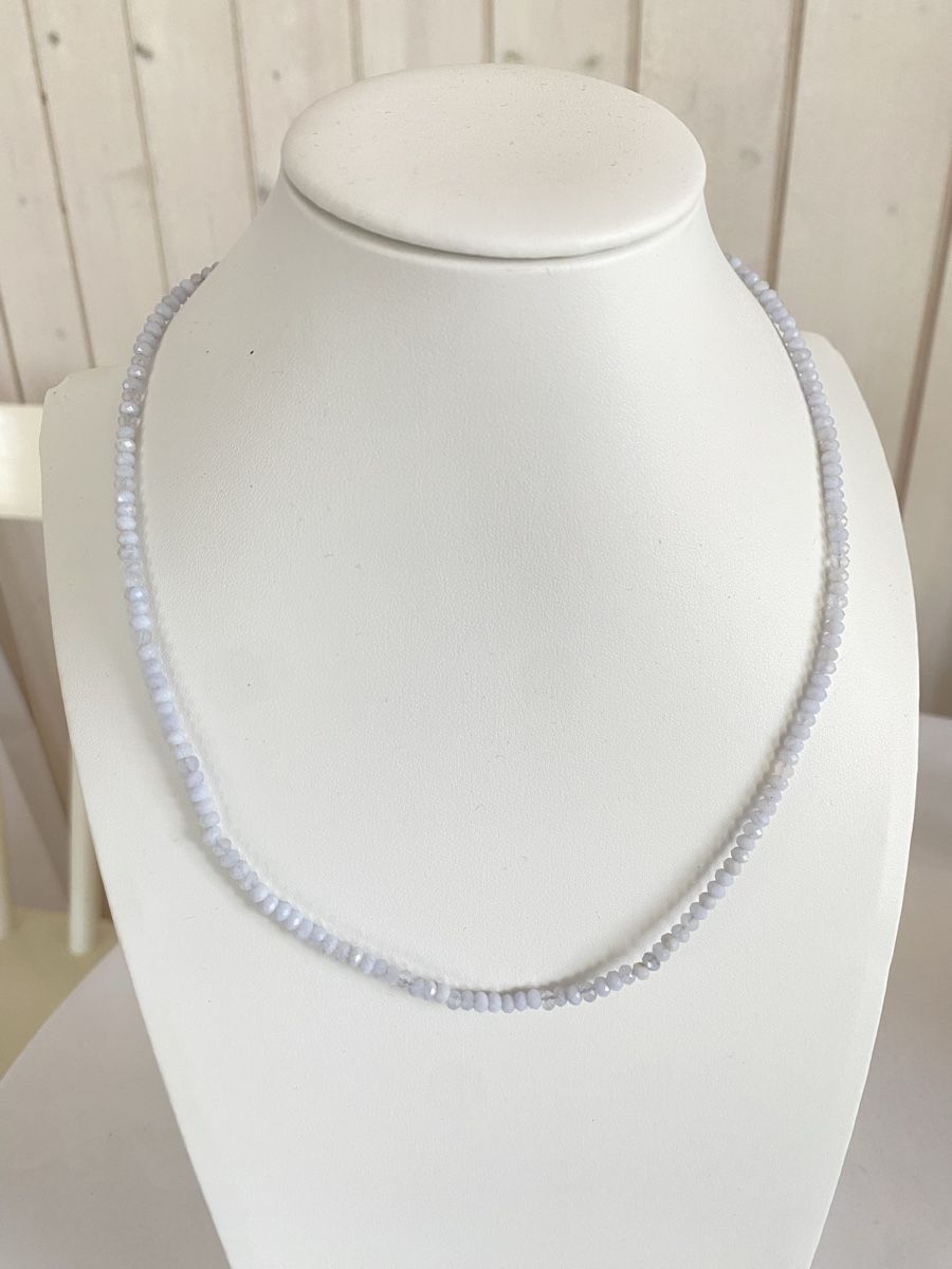 Catenine: Halsketten aus Chalcedon, Edelstein! – Usato da wichtrach venduto da elvena