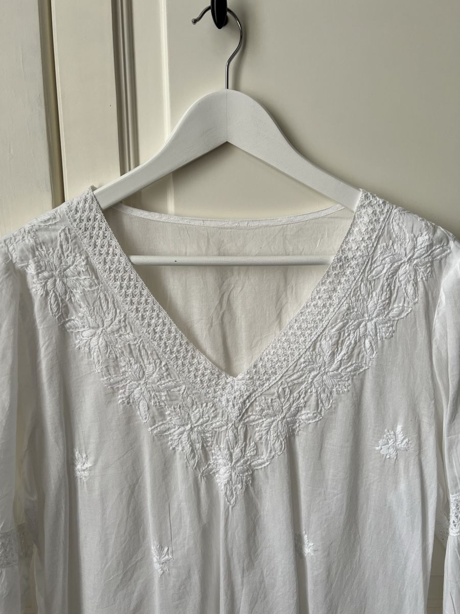 Tuniche: Pure cotton white tunic blouse as new – Nuovo (secondo la descrizione) da Zürich venduto da eve_m2gr 1