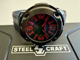 STEELCRAFT Black&Red, 48mm, Steel&Black PVD, SRP: CHF 528