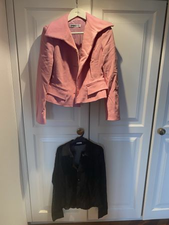 AMBITENTE Damen Jacke Pink Grösse 38 Wolle Angora neuwertig