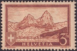 1931, Nr.177 (3Fr. braun, Rütli) * ungebraucht, Kat: 85.-