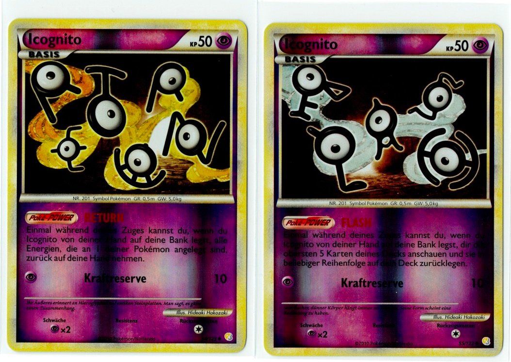 Pokémon Carte collezionabili: Icognito Reverse Holo 54 & 55 – Usato da Zürich venduto da PACE79