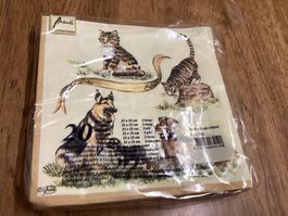 Ambiente Servietten Hunde und Katzen, 12Stk., NEU!