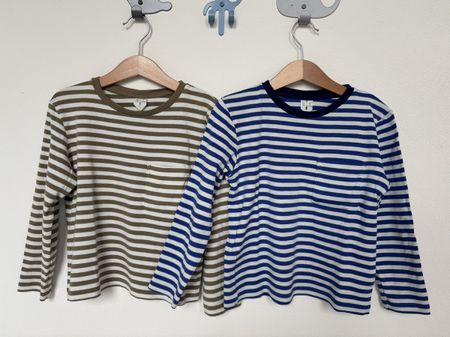 Arket Langarmshirts 2-Set 110 116 gestreift blau grün