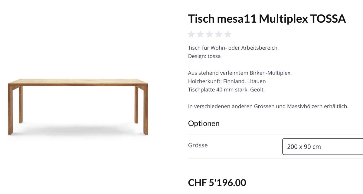 Tavoli: Tisch mit hoher Qualität  – Nuovo (secondo la descrizione) da Seuzach venduto da 68canada 8