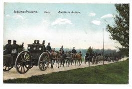 Militär - Schweizer Artillerie  Vormarsch  Train - Thun 1908