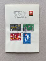 Faltblatt mit Flagge zum Zürcher Flugmeeting 1956