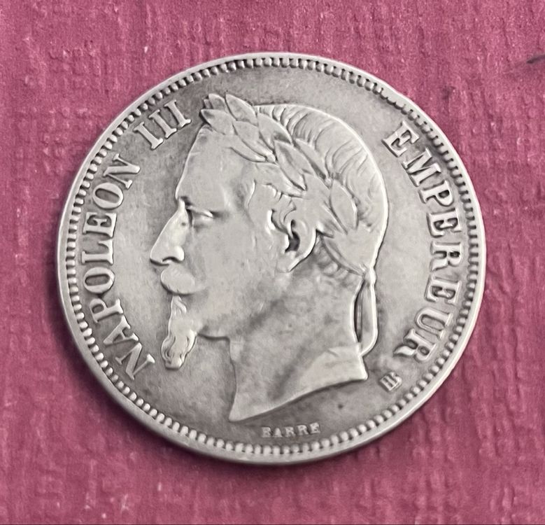 silberm-nze-aus-frankreich-5-francs-napoleon-iii-1869-gebraucht