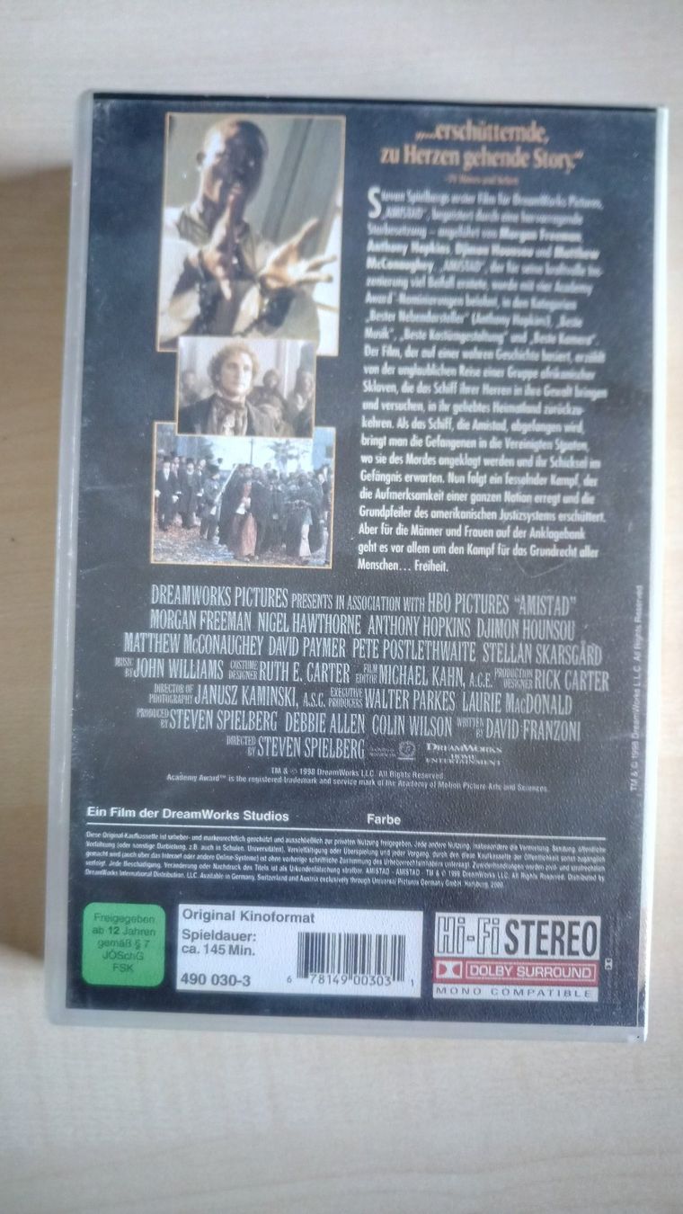 Alle VHS: VHS-Video Amistad (Steven Spielberg, 1998) – Gebraucht aus Guttannen von zuberling 1