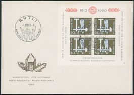 1960 - Pro Patria - Block - Brief - 1. August Rütli