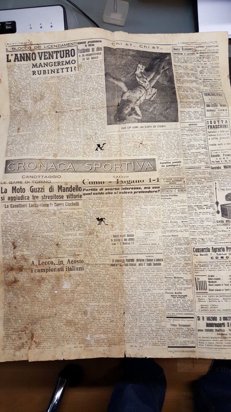 Zeitschriften & Magazine: ZEITUNG SEITE CORRIERE COMASCO 1.7.1946 – Gebraucht aus Zeiningen von elcanaja 1