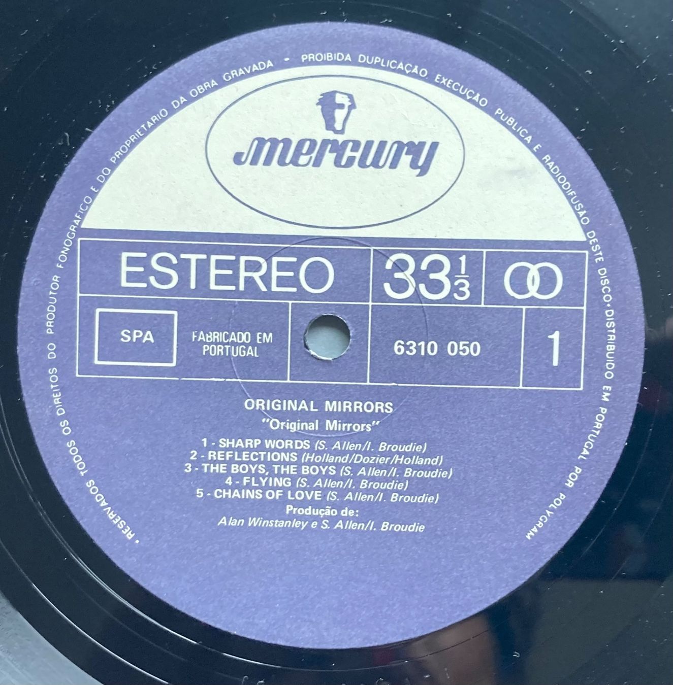 Schallplatten: ORIGINAL MIRRORS - ORIGINAL MIRRORS – Gebraucht aus Poliez-Pittet von Newtown-Records 2