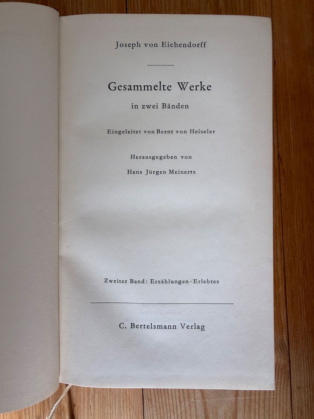 Libri: Joseph von Eichendorff - Gesammelte Werke - 1958 – Usato da Himmelried venduto da rasmus67 6