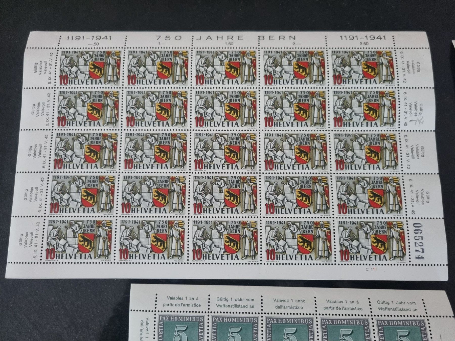Tutti i francobolli: 1941 - 1948 : 6 postfrische Originalbogen ** – Nuovo (secondo la descrizione) da Gümligen venduto da Geniusbuy 1