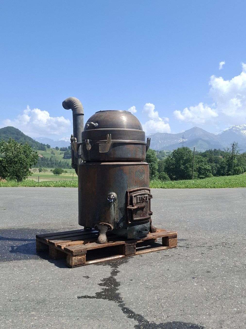Camini: Waschhafen Kupfer – Usato da Wimmis venduto da John2001