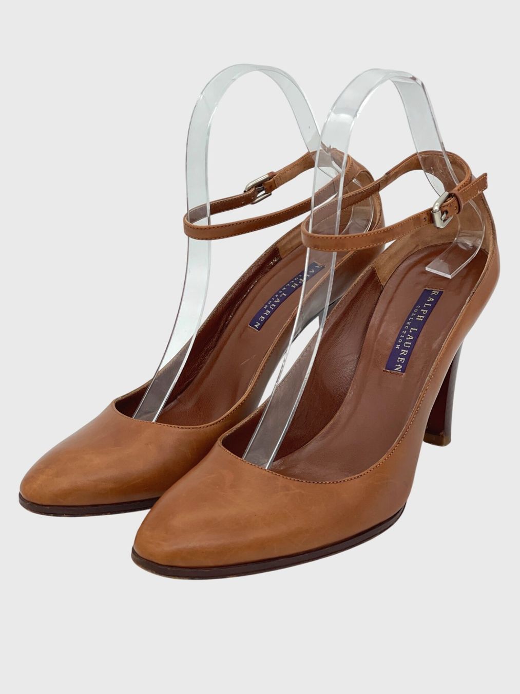Ralph Lauren Scarpe da donna: Ralph Lauren Ankle Strap Leather Pump EU 38 Braun – Usato da Zürich venduto da shoe_shop 2