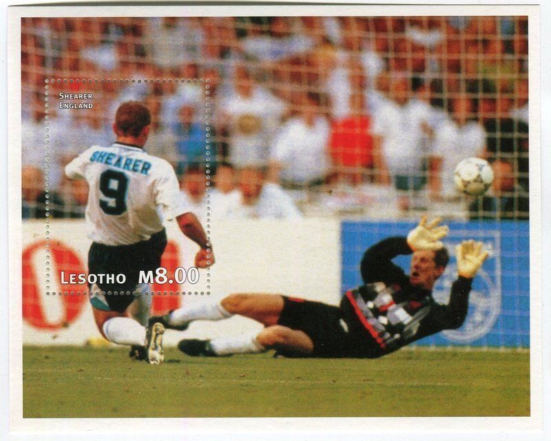 Alle Briefmarken: Block "Fussball". Lesotho. – Neu und originalverpackt aus Basel von Butsch5