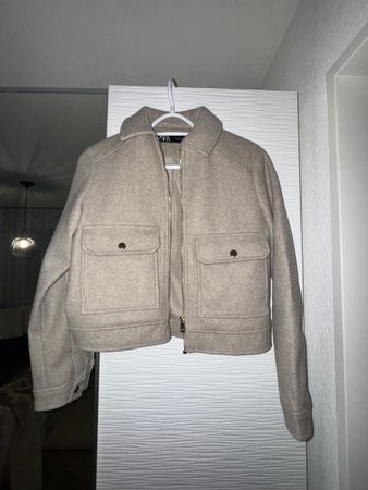 Zara Wolljacke, Beige, Gr. XS –NIE GETRAGEN