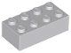 LegoLight Bluish Gray Brick 2 x 4 14 Stück