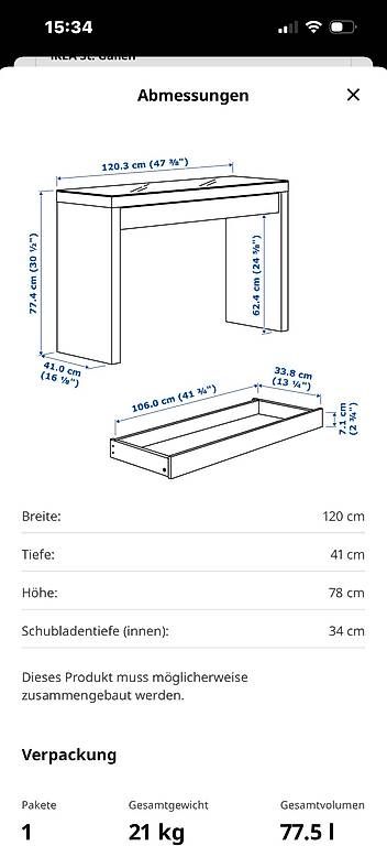 Ikea Tavoli da trucco: Schminktisch – Usato da Braunau venduto da isa_mrh5 2