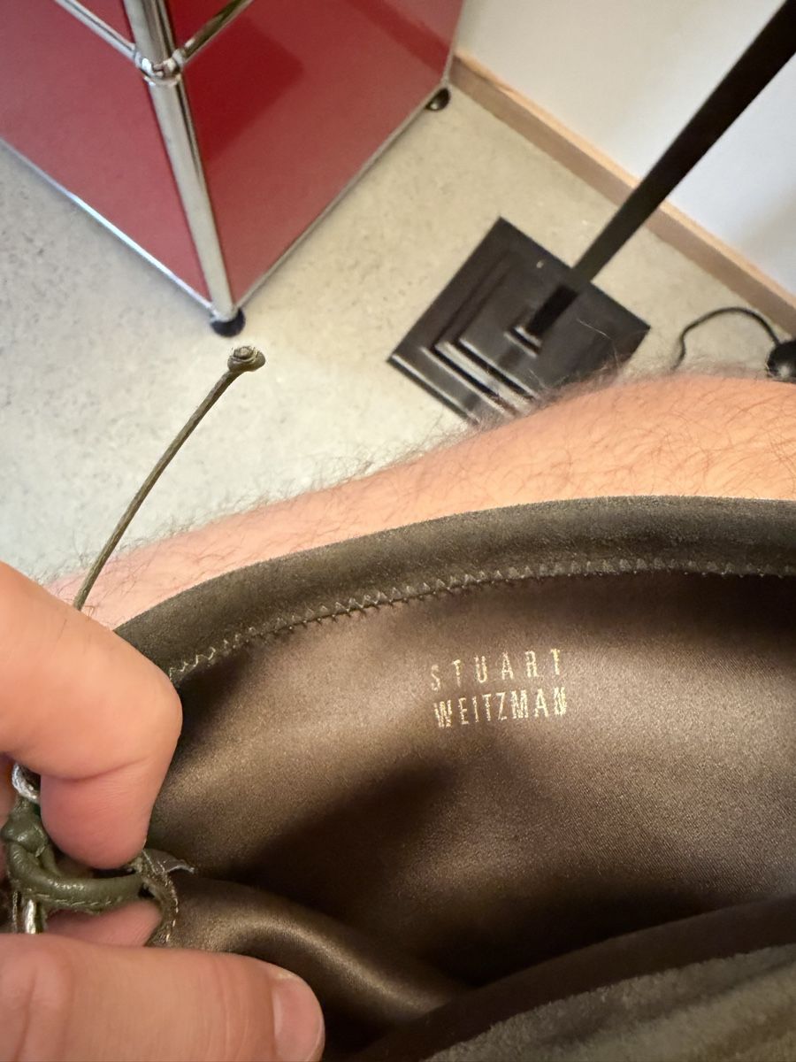 Stuart Weitzman Damenschuhe: Stuart Weitzmam Overknees Veloursleder grün – Gebraucht aus Zumikon von Roman24zh 4