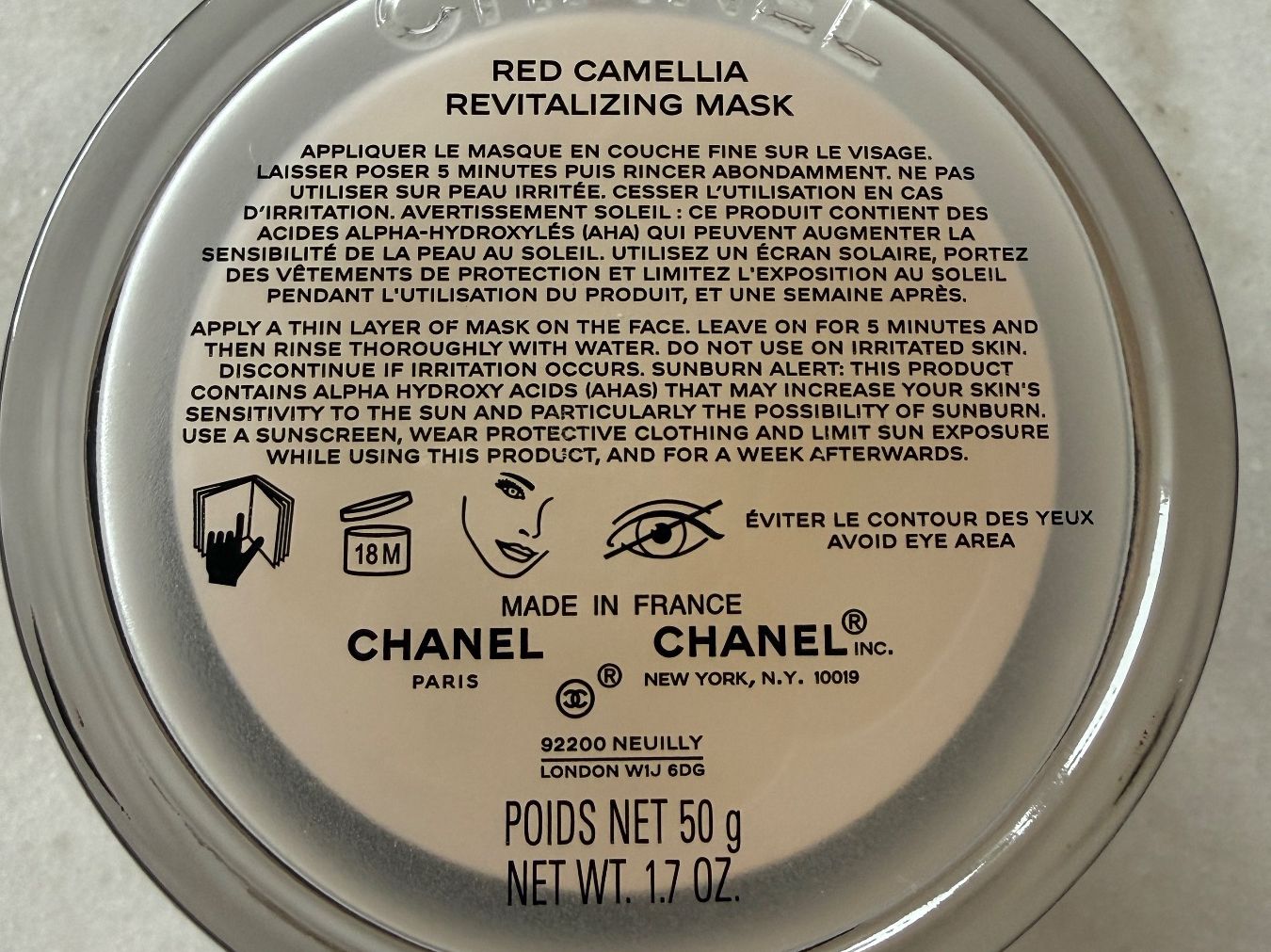 Chanel Cura del viso: Chanel No 1 Maske 50 g – Usato da Zürich venduto da luxforless 1