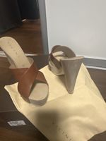 Vicini Holz Sandaletten, Gr. 38, Top Zustand, Braun, Sommer!
