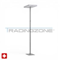 LED Stehleuchte Tulux Prop Silbergrau