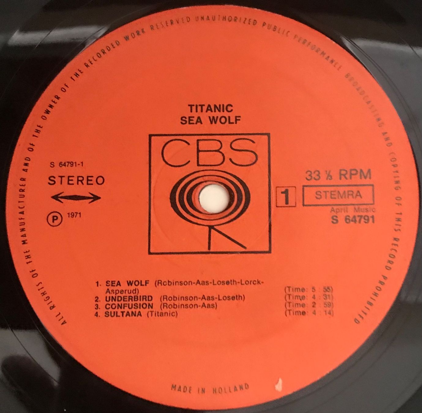 Schallplatten: TITANIC - TITANIC - 33 Tours – Gebraucht aus Bussigny von vinyl-pas-cher 3