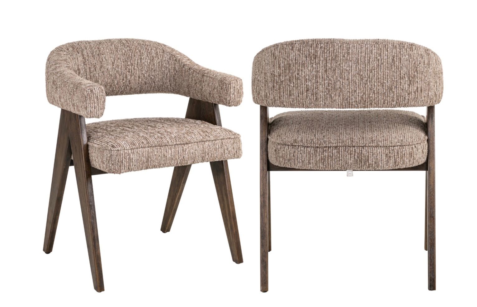 Sedie: RICHMOND INTERIORS** Dining chair Mori mocca linear fire ret – Nuovo e nell'imballaggio originale da Ruswil venduto da Miami-2026