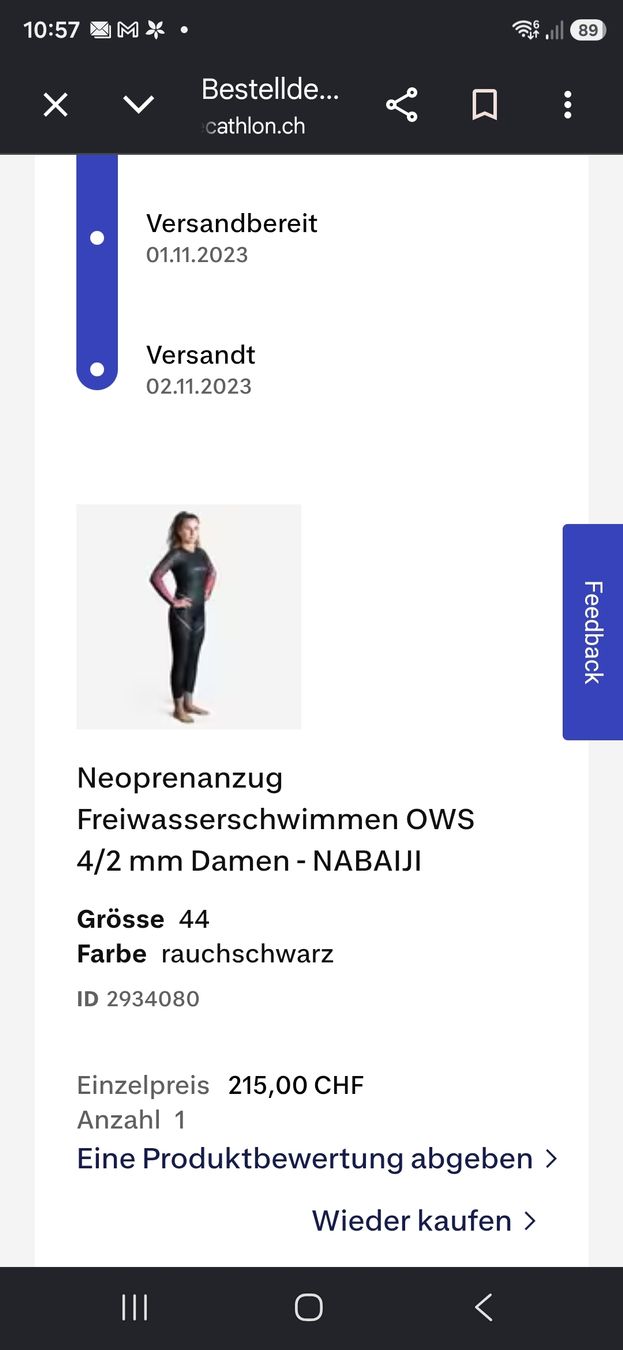 Decathlon Mute per immersioni: Neoprenanzug Damen – Nuovo (secondo la descrizione) da Nottwil venduto da luz_c6pb