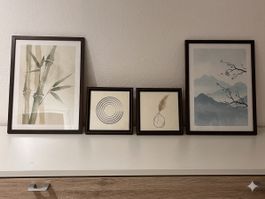 4 Bilderrahmen aus Holz