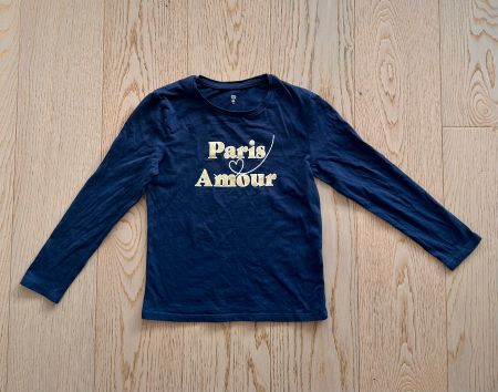 Langarmshirt "Paris Amour“  Dunkelblau/Gold - Top Zustand!