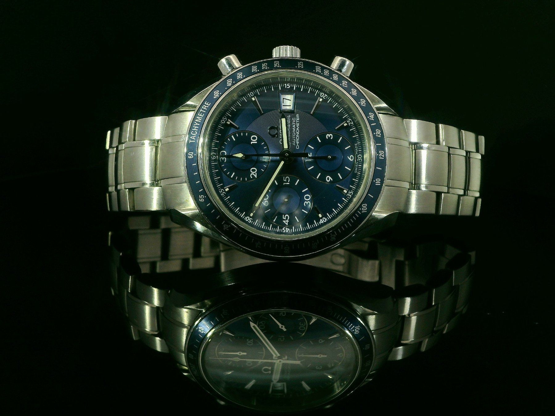Omega Orologi: Omega Speedmaster Chronograph Day-Date – Ref. 3212.80.00 – Usato da Zürich venduto da Linden-Uhren