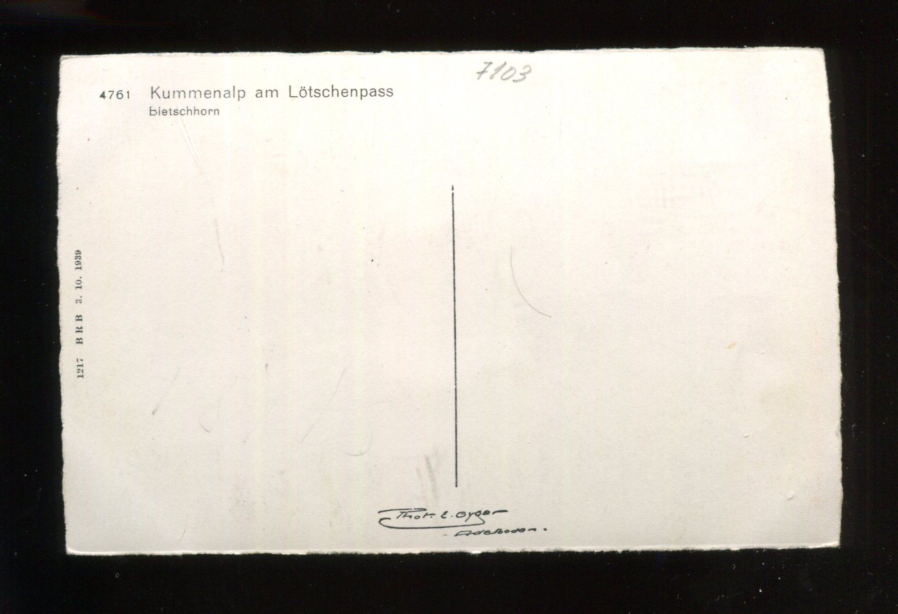 Cartoline postali: Kummenalp, Lötschenpass – Usato da Aarau venduto da Elmaar41 1