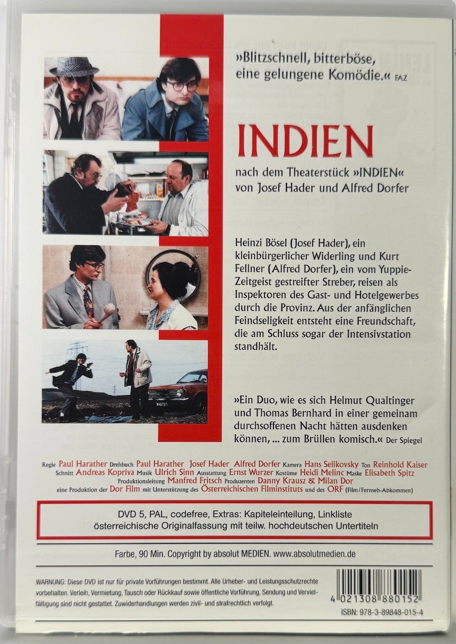 Tutti i DVDs: DVD INDIEN DER FILM – Usato da Wisen venduto da gigisna 2
