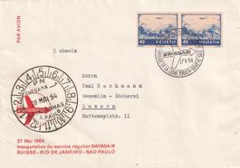 Erstflug Swissair Genf - Sao Paulo 1954
