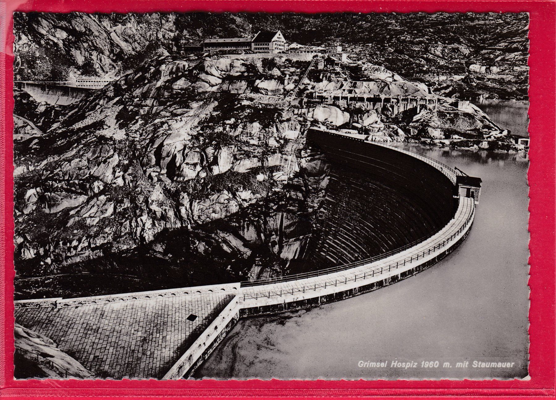Cartoline postali: GRIMSEL HOSPIZ MIT STAUMAUER, 5.7.1939 – Usato da Oberrieden venduto da Gebirgsstelze