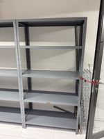 Metallregal grau mit 5 Ablagefächern gebrauchter Zustand