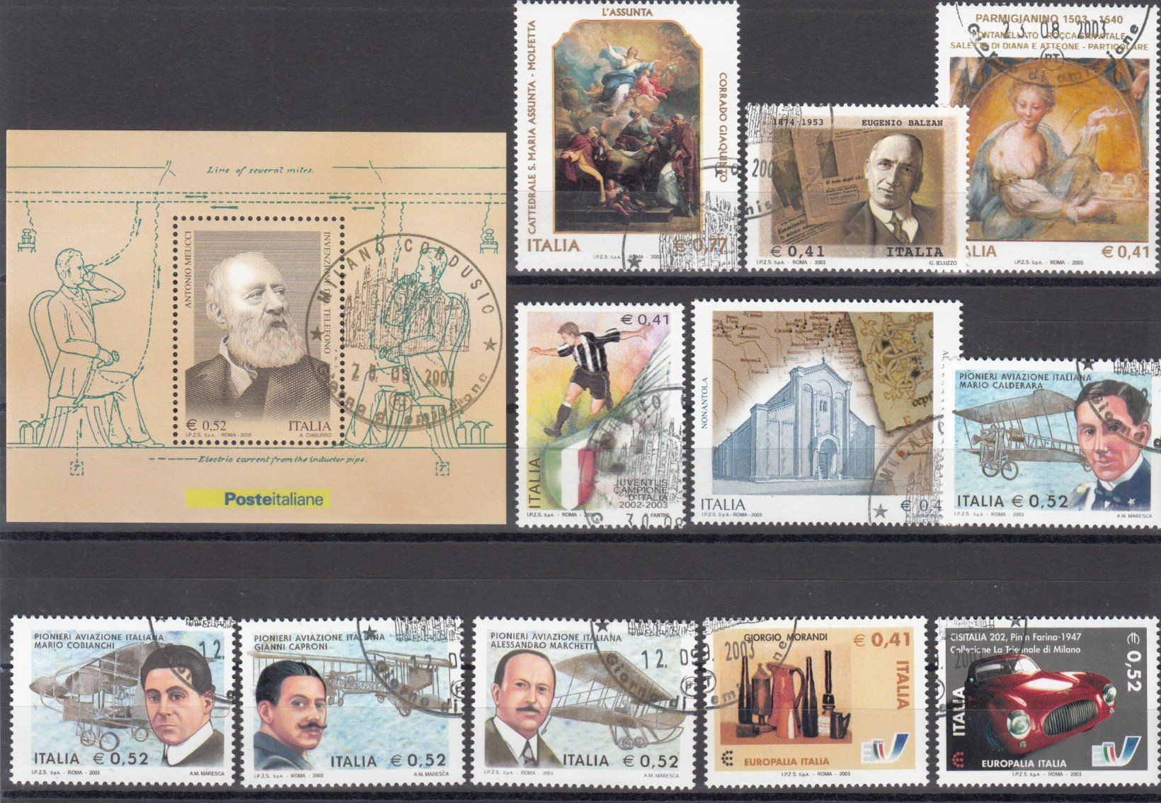 Tous les timbres: Italien 2003 mit ET – D'occasion à Bürglen TG par StampGraf 3