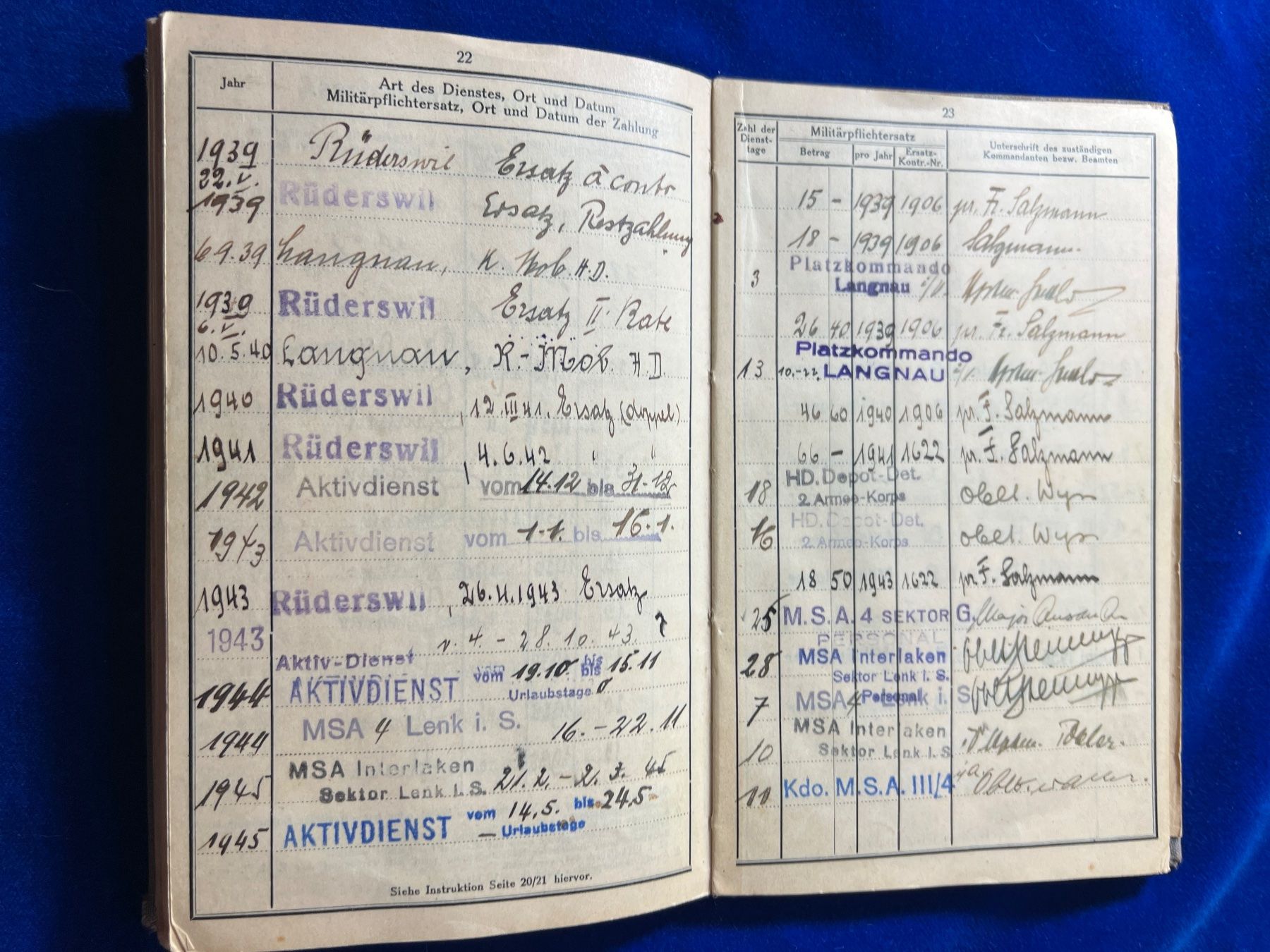 Libri: Dienstbüchlein Schweizer Armee (25/409) – Usato da Hermetschwil-Staffeln venduto da militaria-schweiz 3