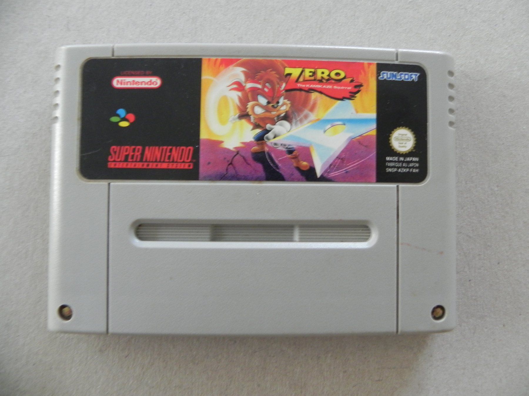Nintendo Giochi: Super Nintendo SNES Kult Action Game Zero Kamikaze Squirrel – Usato da Siebnen venduto da krimsie