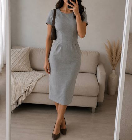 Graues Kleid von H&M, ideal für den Sommer, Grösse M