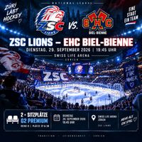 2 Top Sitzplätze für ZSC - EHC Biel am 29.09.26