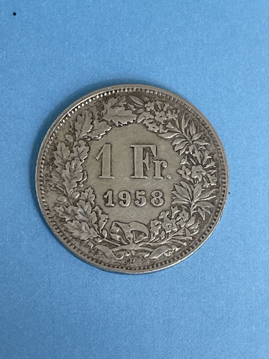 Alle Münzen: 1 Fr. 1958 - Silber .835 – Gebraucht aus Meilen von Silver-Rules